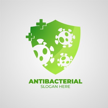 Antibacterial logo concept Free Vector