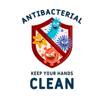 Antibacterial logo template concept Free Vector