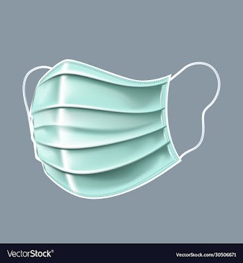 antibacterial mask on a gray background in 3d
