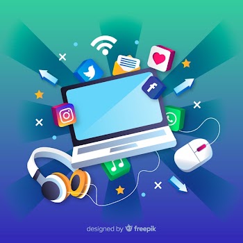 Antigravity technology with elements Free Vector