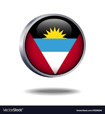 antigua and barbuda flag button