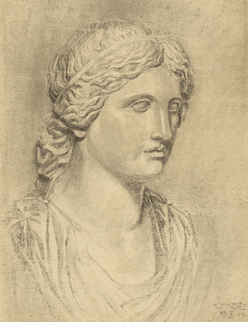 Antike B&uuml;ste (1906) drawing in high | Free Photo - rawpixel