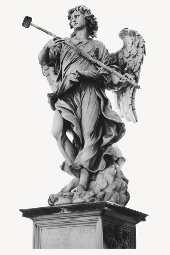 Antique angel sculpture sticker, vintage | Free PSD - rawpixel