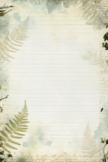 Antique Botanical Note Page Design