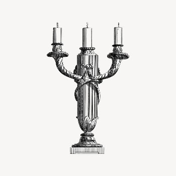 Antique candle collage element, drawing | Free Vector Illustration - rawpixel