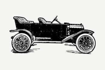 Antique car collage element, vintage | Free PSD - rawpixel