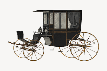 Antique carriage collage element, traditional | Free PSD Illustration - rawpixel