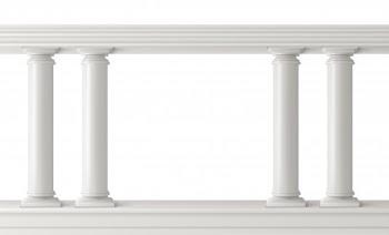Antique columns set, figured pillars balustrade Free Vector