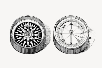Antique compass clipart, travel object | Free Vector Illustration - rawpixel