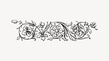 Antique divider collage element, drawing | Free Vector Illustration - rawpixel