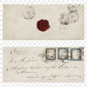 Antique envelope png, postmark and | Free PNG - rawpixel