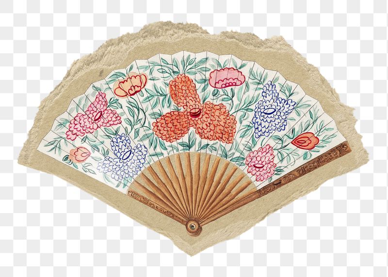 Antique fan png sticker, ripped | Free PNG Illustration - rawpixel