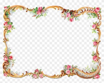 Antique Frame Border Png - Flower Frame Border