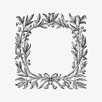 Antique frame collage element, drawing | Free Vector Illustration - rawpixel