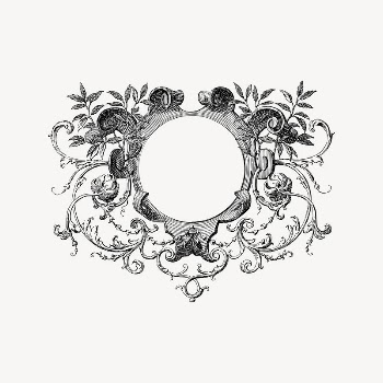 Antique frame collage element, drawing | Free Vector Illustration - rawpixel
