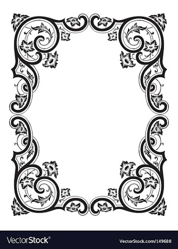 Antique frame engraving vector image
