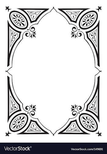 Antique frame engraving vector image