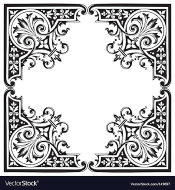 Antique frame engraving vector image