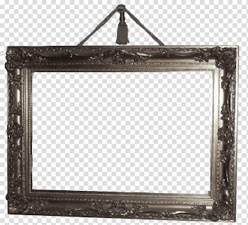 Antique Frame III, rectangular gray frame transparent background PNG clipart