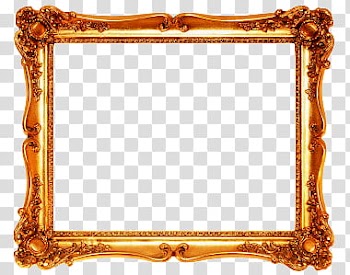 Antique Frames, rectangular brown floral frame transparent background PNG clipart