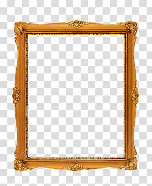 Antique Frames, rectangular brown wooden frame transparent background PNG clipart