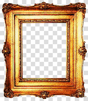 Antique Frames, rectangular brown wooden frame transparent background PNG clipart