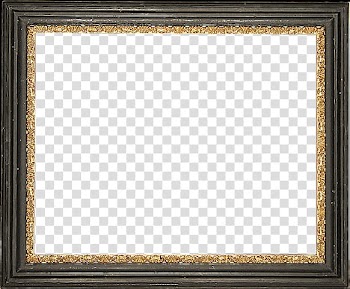 Antique Frames  s, black wooden border transparent background PNG clipart