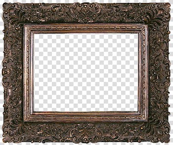 Antique Frames  s, close-up graphy of brown frame transparent background PNG clipart