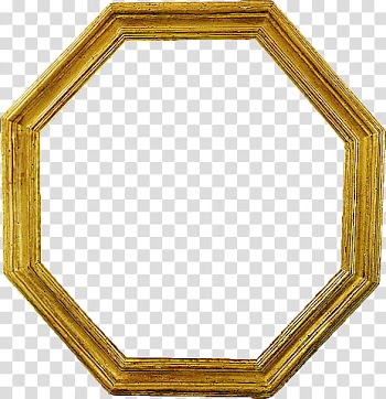 Antique Frames  s, octagonal brown wooden frame transparent background PNG clipart