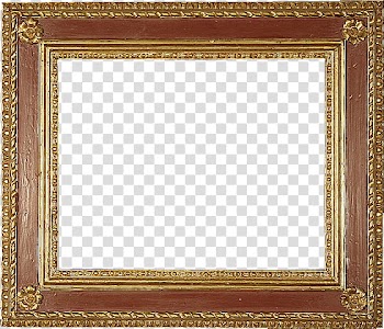 Antique Frames s, rectangular brown and gold frame transparent background PNG clipart