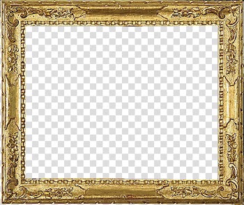 Antique Frames  s, rectangular brown art frame transparent background PNG clipart