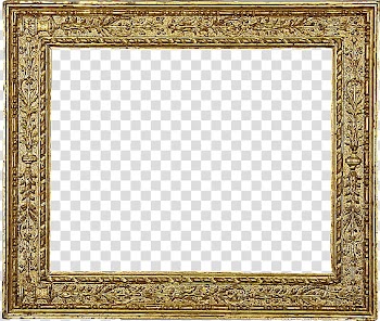 Antique Frames  s, rectangular brown frame transparent background PNG clipart