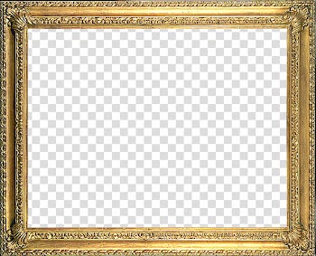 Antique Frames  s, rectangular gold frame transparent background PNG clipart