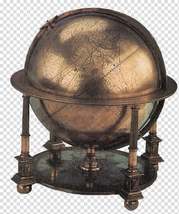 Antique furniture in , brown wooden framed desk globe transparent background PNG clipart