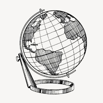 Antique globe clipart, vintage illustration | Free Vector - rawpixel