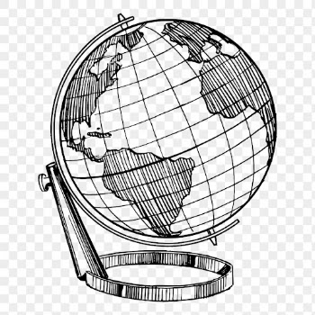 Antique globe drawing png sticker | Free PNG - rawpixel