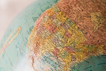 Antique Globe North America