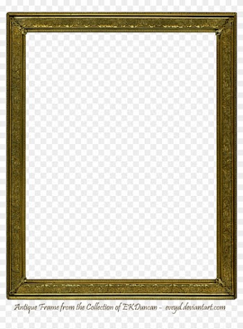 Antique Gold Vintage Frame 1 By Ekduncan By Eveyd - Square Picture Frame Png