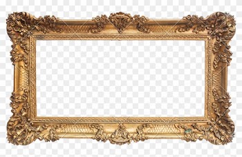 Antique Golden Frame - Landscape Photo Frame Png