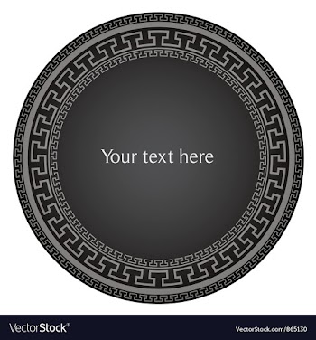Antique greek frame vector image