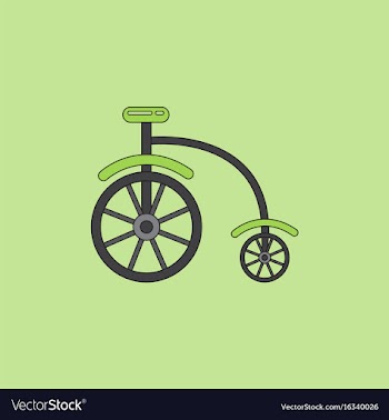 Antique highwheel bike 1885 vector image