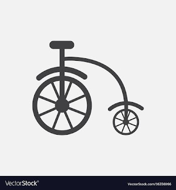 Antique highwheel bike 1885 vector image