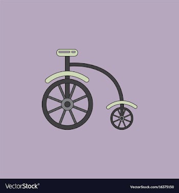 Antique highwheel bike 1885 vector image