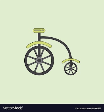 Antique highwheel bike 1885 vector image
