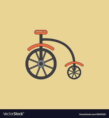 Antique highwheel bike 1885 vector image