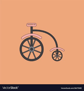 Antique highwheel bike 1885 vector image