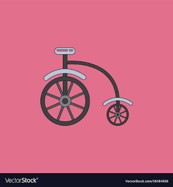 Antique highwheel bike 1885 vector image