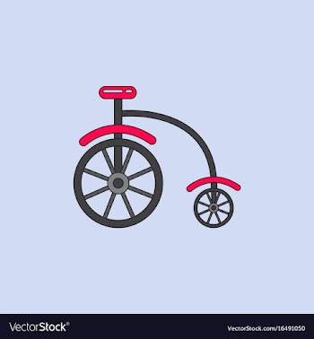 Antique highwheel bike 1885 vector image
