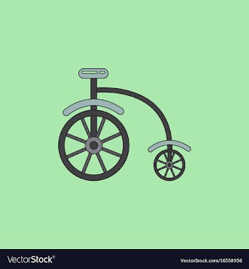 Antique highwheel bike 1885 vector image