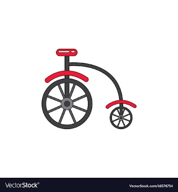 Antique highwheel bike 1885 vector image